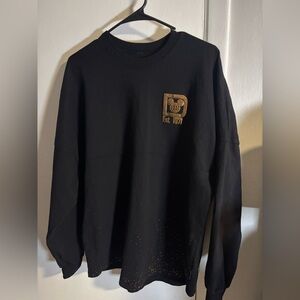 Disney Parks Spirit Jersey Mickey Globe  1971 Sweatshirt Black Gold Size M
(883)